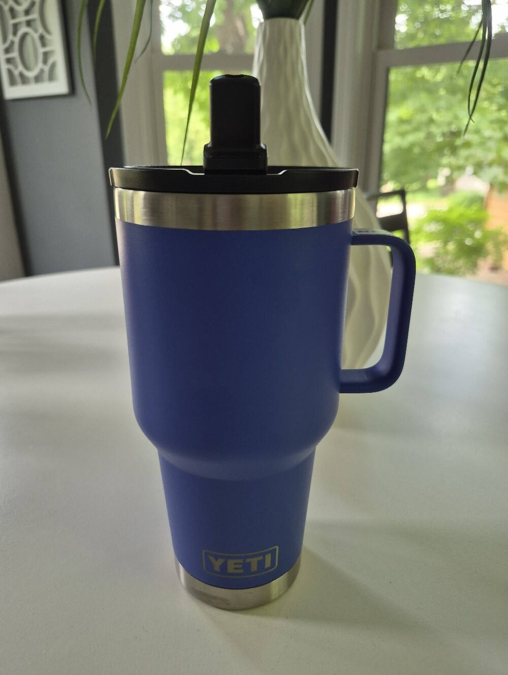 YETI AQUAMARINE VIOLET TRAVEL MUG WITH NEW TRAVEL STRAW LID 30 Oz